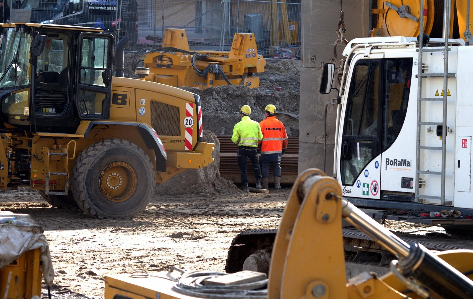 Construction site with crane